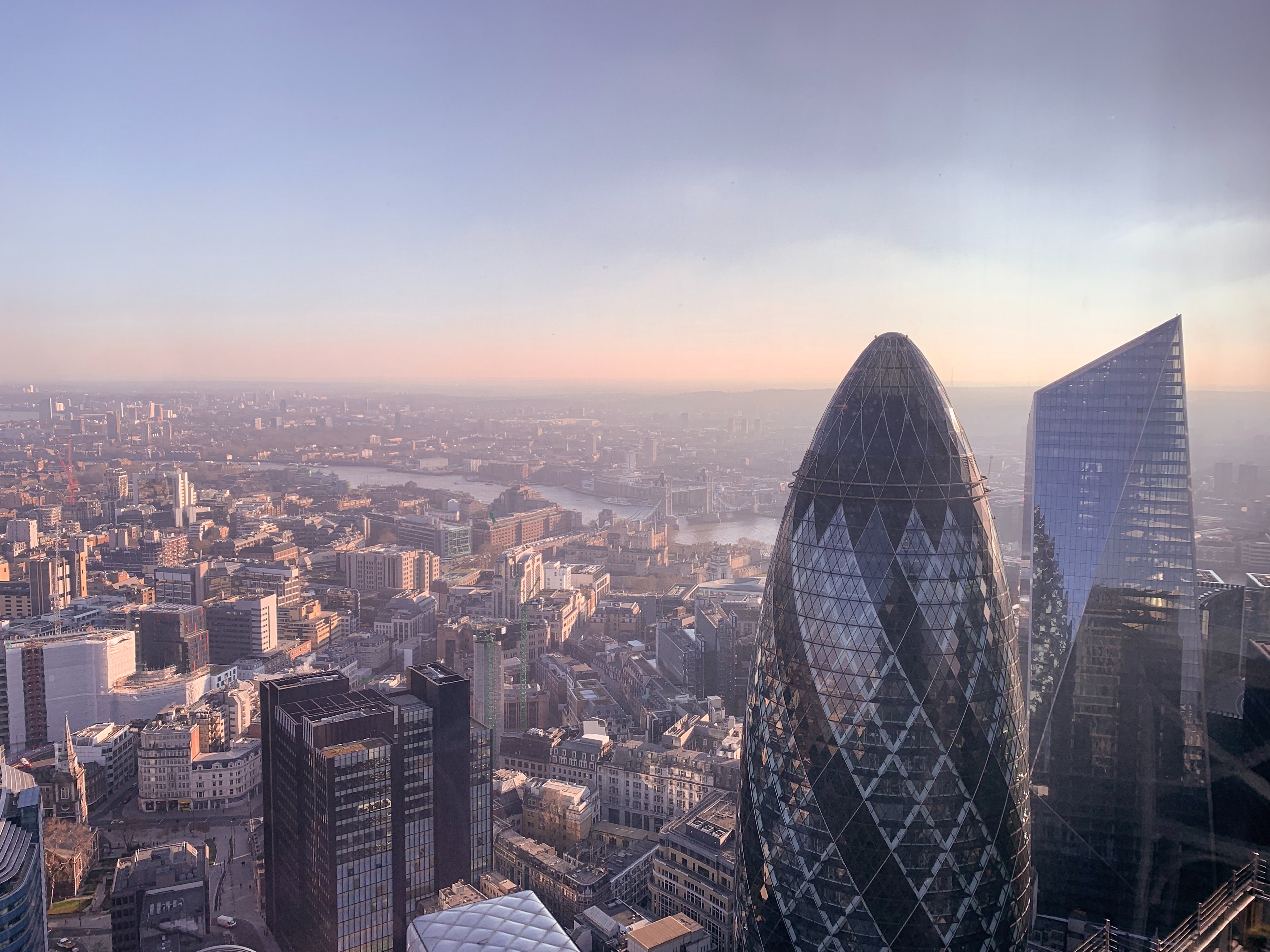 skyscrapers housing serviced apartments in london.