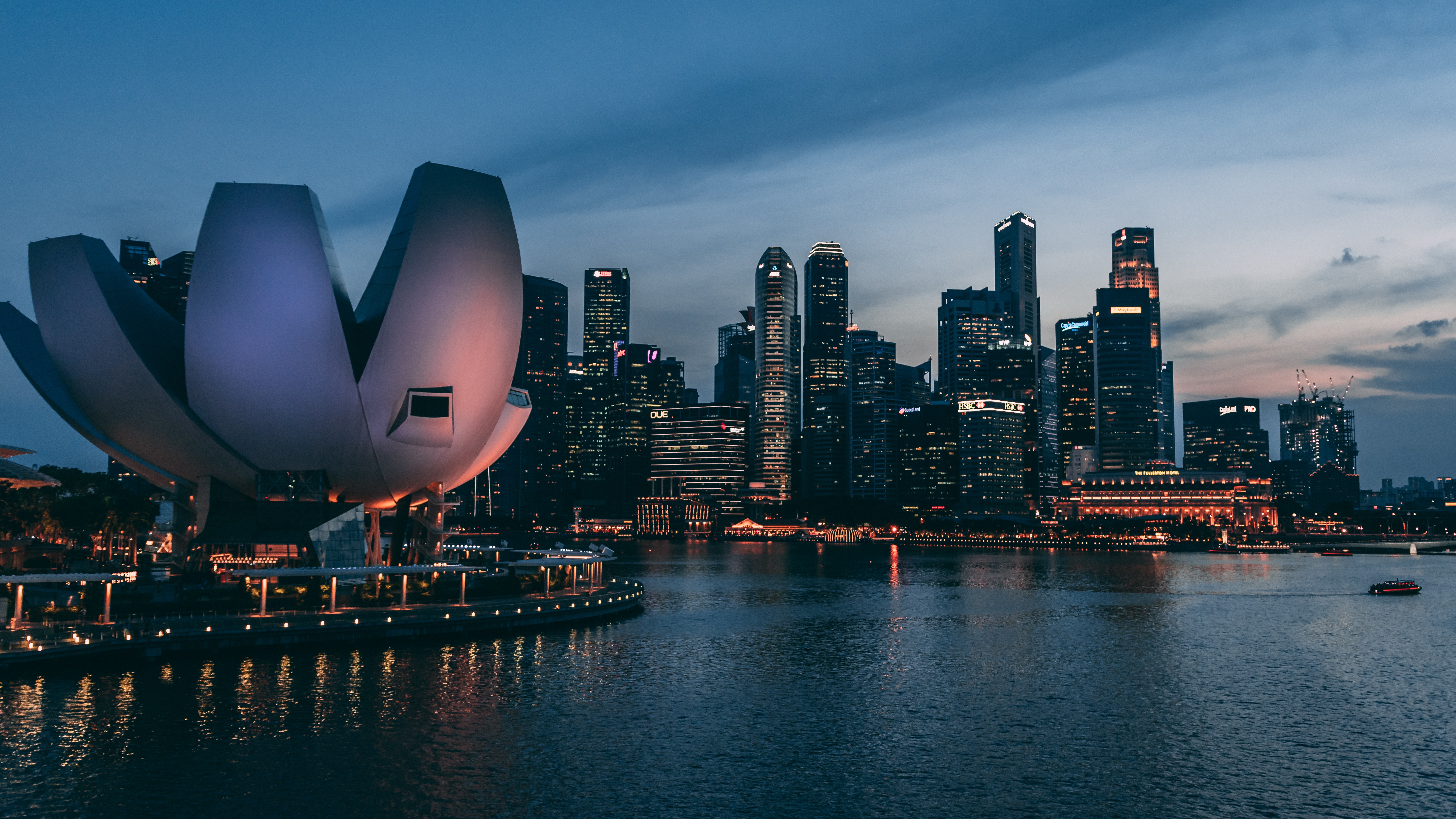 Singapore skyline, with business buildings