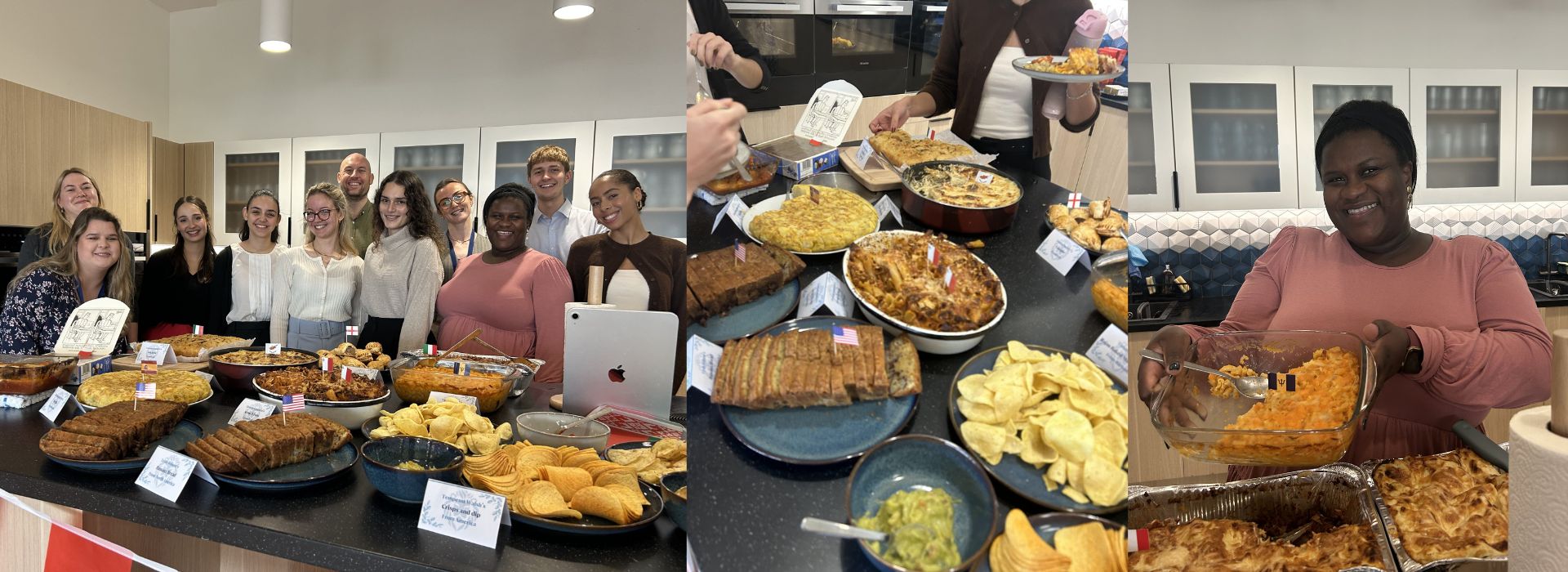 Selection of people with food
