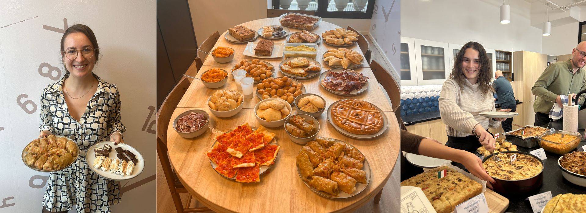 people with food
