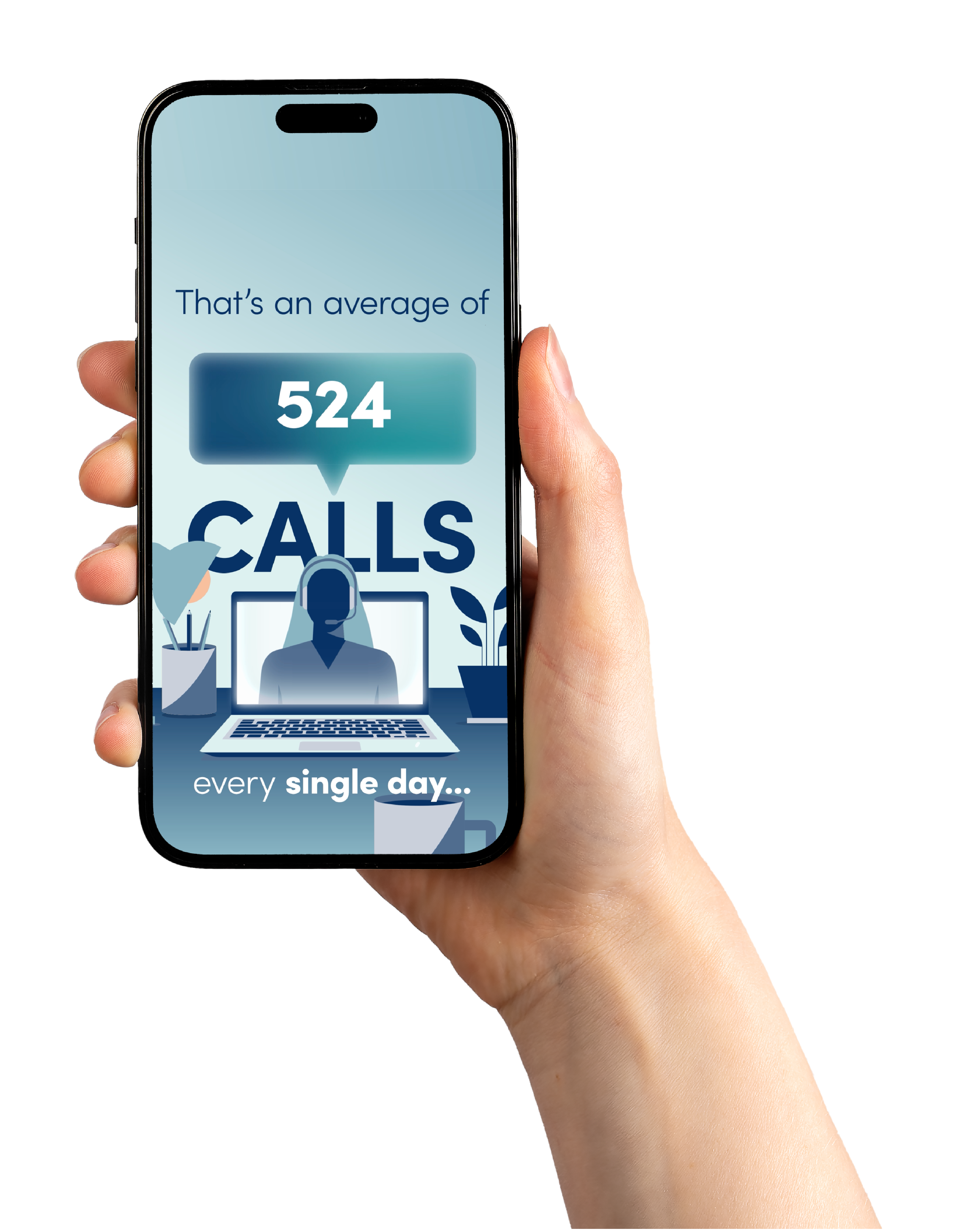 That's an average of 524 calls every single day graphic