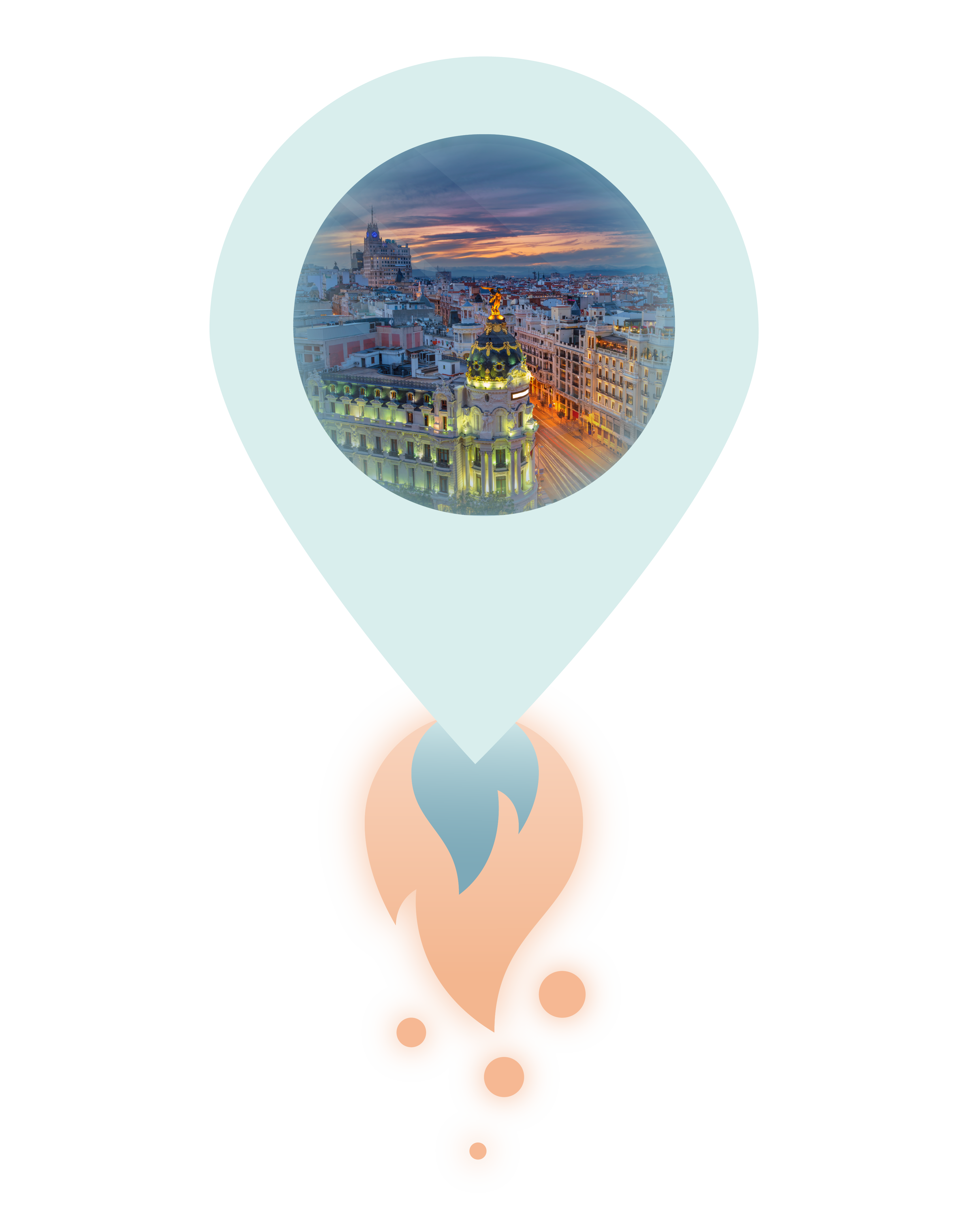 Madrid location pin