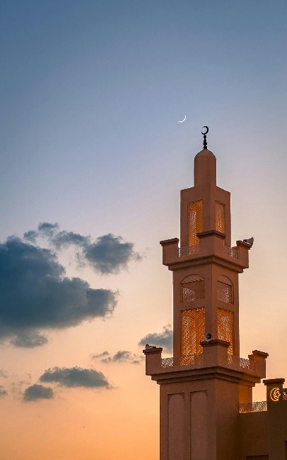 Riyadh building in the evening sunset