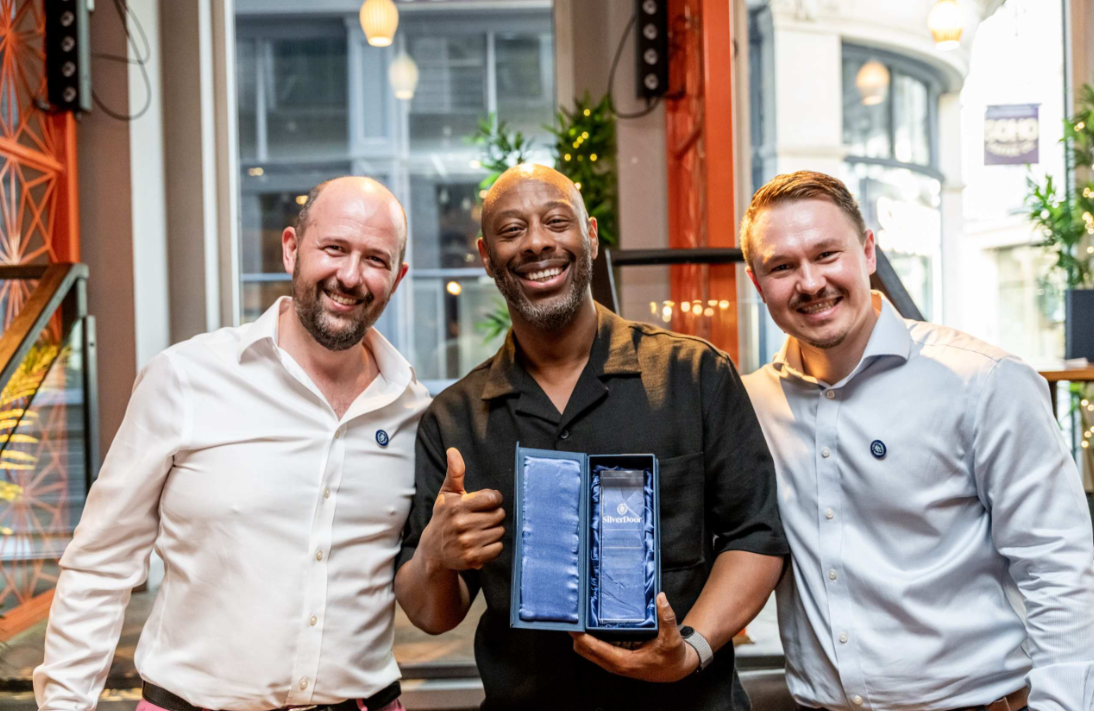 Wensley Norden, Founder and CEO of Brixt collecting their Best New Supplier Award!