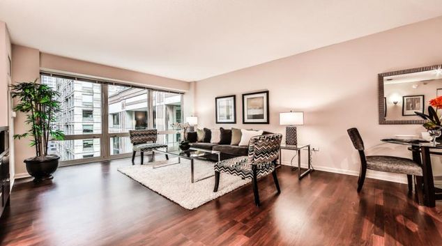 Living area at 215 West Apartment