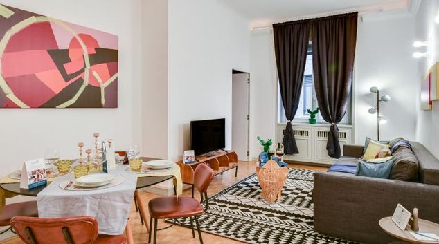 Living room at the Cerva Milano Apartment