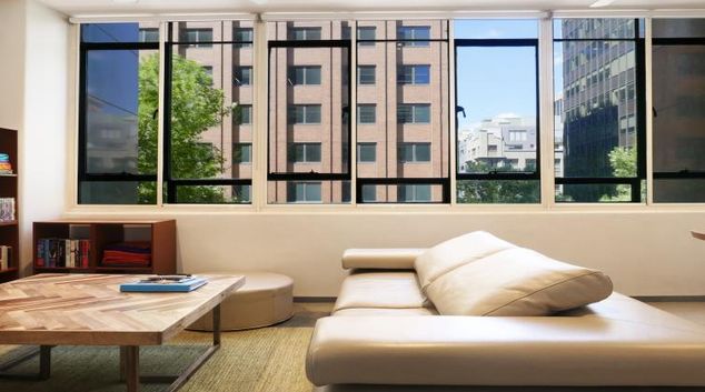 Living area at Honey Apartments