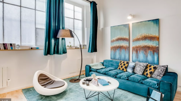 Living room at Lallier Apartment