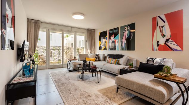 Living area at Shabazy Apartments
