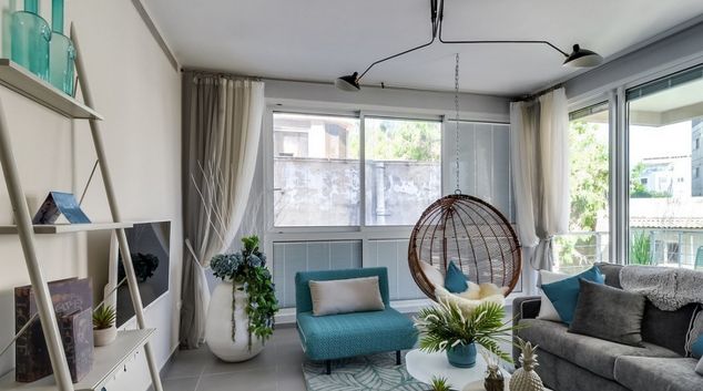 Living area at The Trumpeldor Apartment