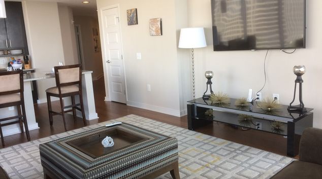 Living Room at 77 12th Street Apartments