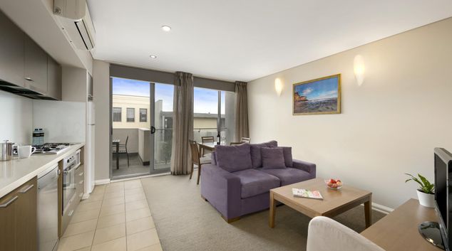 Living Room at Quest Portland Apartments