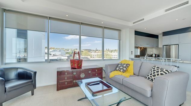 Living area at Mirage Residences, Judges Bay, Auckland