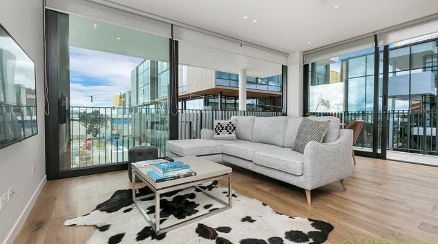 Living room at The Artisan Apartment, Wynard Quarter, Auckland