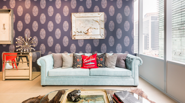 Living area at Cheli Apartment, Amp Granada, Mexico City