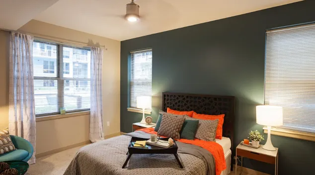 Bedroom at Radius at the Banks, Central Business District, Cincinnati