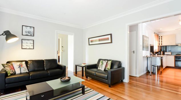 Living area at Sandy Side Apartment, Sandringham, Melbourne