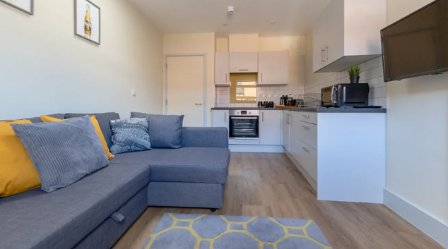 Living room at Apartment 3, Isabella House, Centre, Hereford