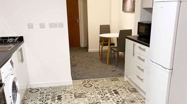 Kitchen at Sutton Apartments, Sutton, St Helens