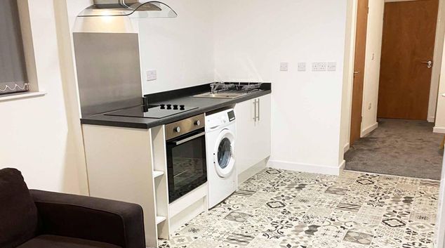Modern kitchen at Sutton Apartments, Sutton, St Helens