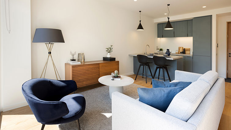 Living area at Verso, Southwark, London