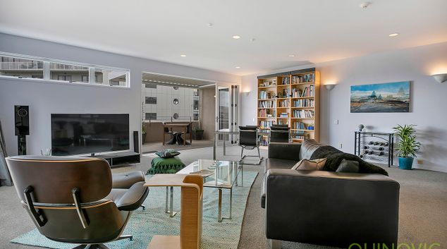 Living room at Hobson Apartment, Parnell, Auckland