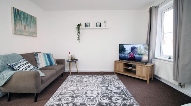 Living area at Gwent House, Bishpool, Newport