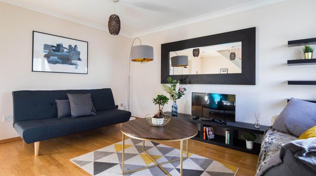 Living Room at The Fulham Apartments, Fulham, London