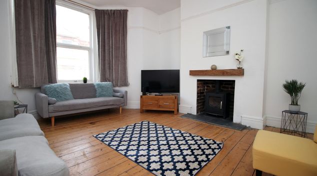 Living area at Empire House, Centre, Newport