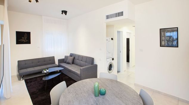 Living room at 24 Rambam Street, Nachalat Binyamin, Tel Aviv