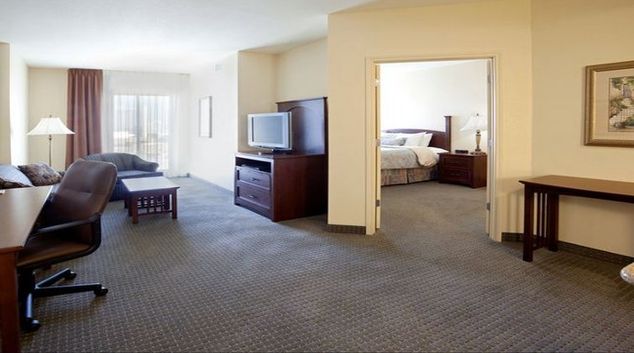 Spacious living area in Staybridge Suites San Antonio Downtown