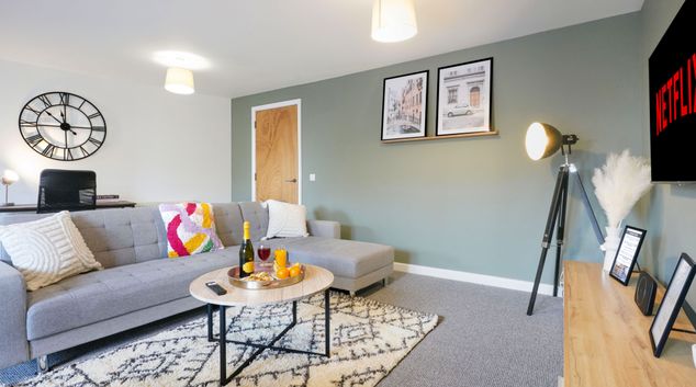 Sofa at Yoko Property - The Pinnacle Apartments, Centre, Northampton