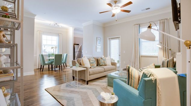 Living Room at Crown at Cary Park