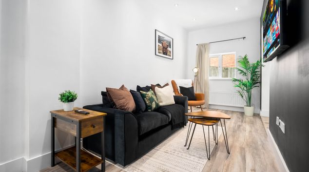 Living room at Rowley Regis Apartment, Coombeswood, Rowley Regis