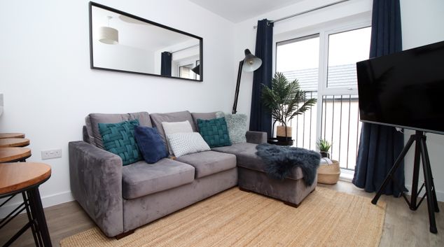 Living room at Church Road by Mia Partners, Old St Mellons, Cardiff