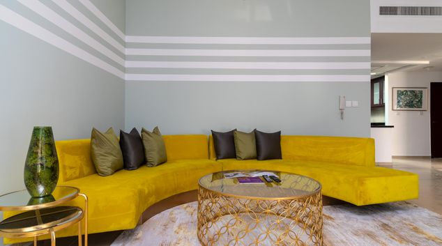 Living room at Rimal JBR, Jumeirah Beach Residence, Dubai