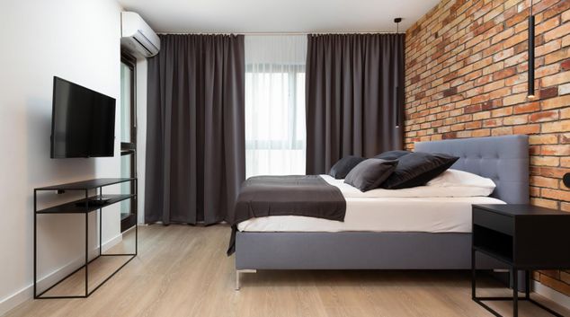 Sleeping area at Apartment Warsaw CityLink, Młynów, Warsaw