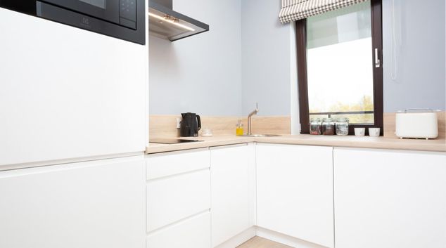 Kitchen at Apartment Warsaw CityLink, Młynów, Warsaw