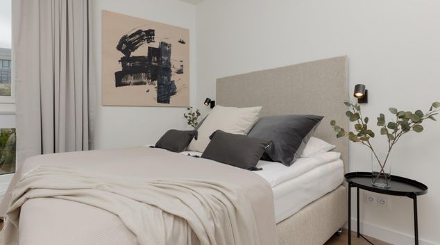 Bedroom at Domaniewska, Sluzewiec, Warsaw