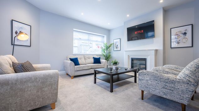 Living area at Brynglas, Brynglas, Newport