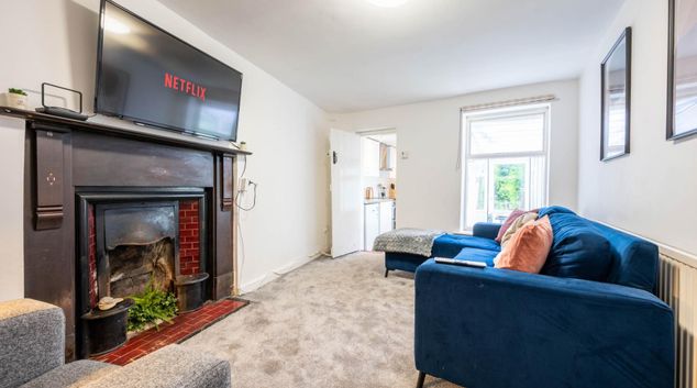 Living area at Stow Hill Chapel Lodge, Centre, Newport
