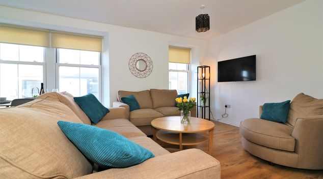 Living room at Bonnet Apartment, Centre, Lanark