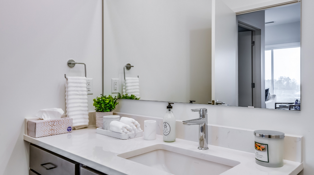 Bathroom at COAST at Lakeshore Commons by Parachute Housing, Center, Oak Creek