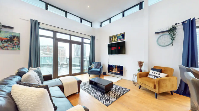 Living room at Cardiff Cloud 9 by Mia Partners, Centre, Cardiff