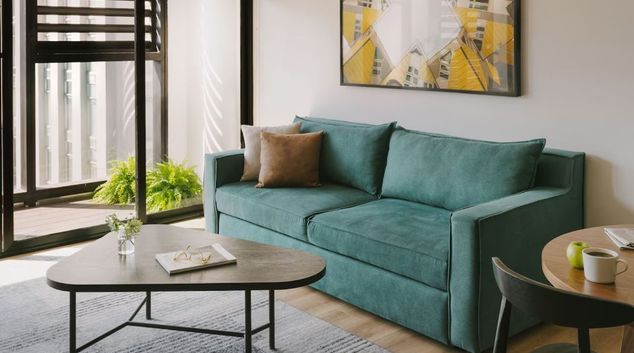 Living room at Roma Sur, Roma, Mexico City