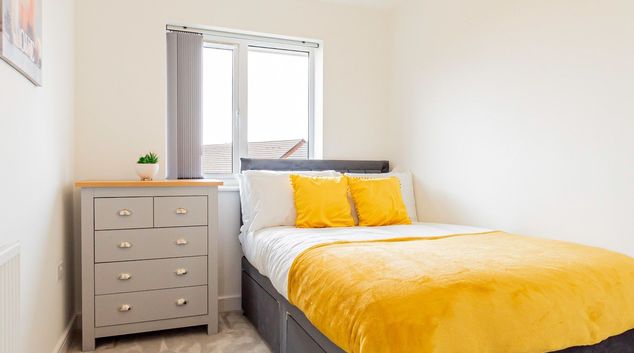 Bright bedroom at Azure Close, Overslade, Rugby