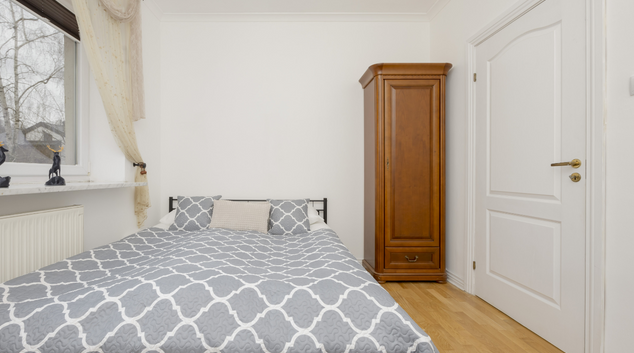 Bright bedroom at Sengera Cichego 4/4, Natolin, Warsaw