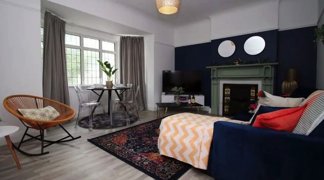 Living area at Albany House Cardiff, Roath, Cardiff