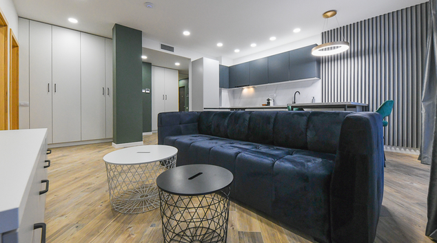Living room at The Central Park Residence, Old Town, Cluj Napoca