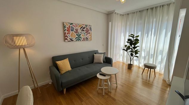 Sofa at Maria Tubau Apartment, Las Tablas, Madrid